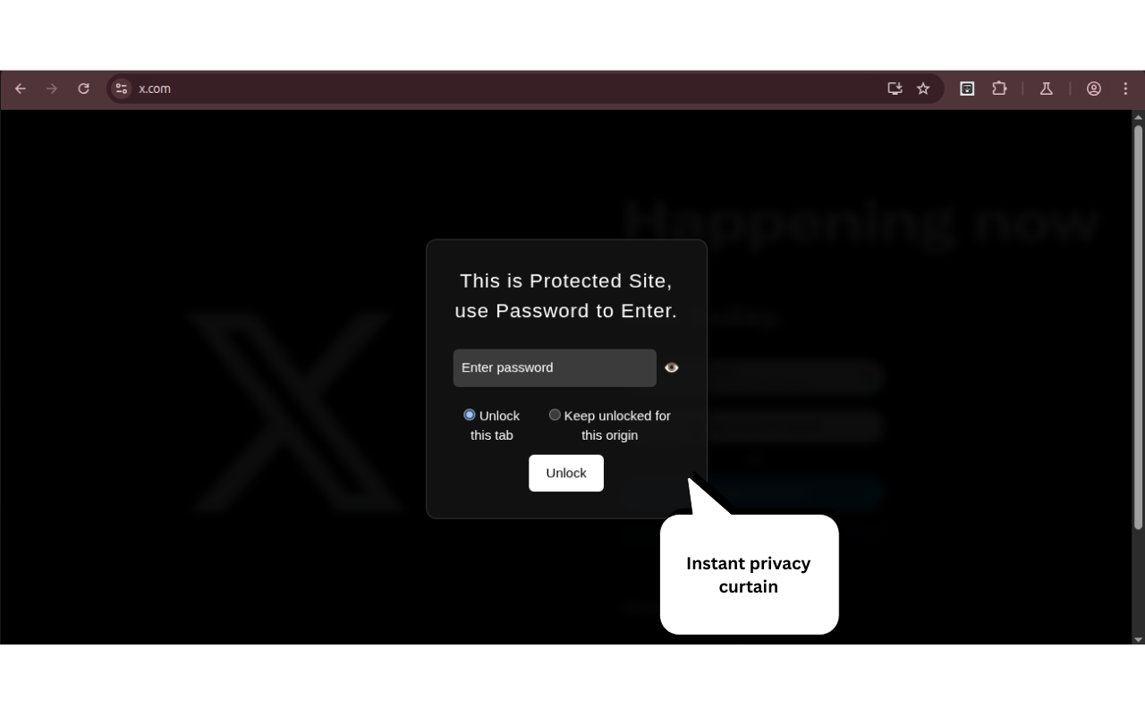 Privacy Curtain in Action