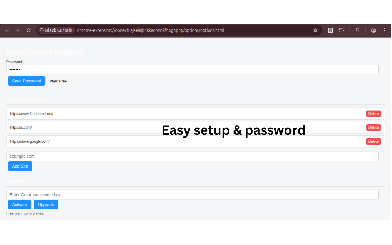 Password Unlock Interface